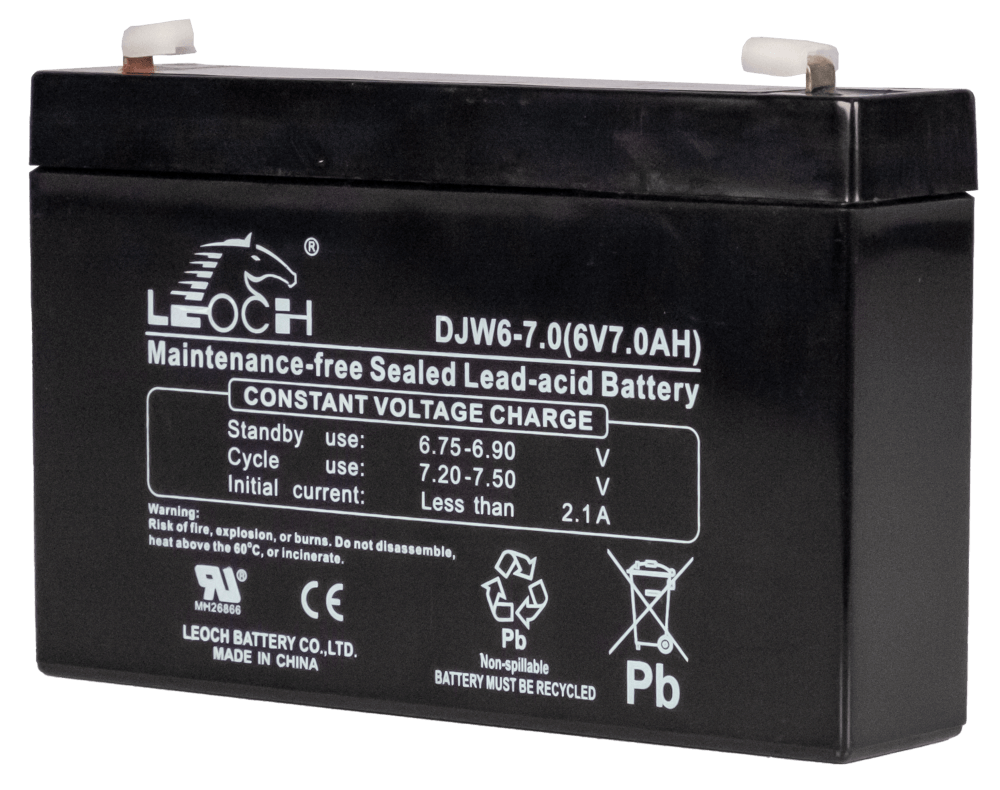 แบตเตอรี่แห้ง  LEOCH DJW6-7.0 (6V7.0AH) สำหรับไฟฉุกเฉิน_5